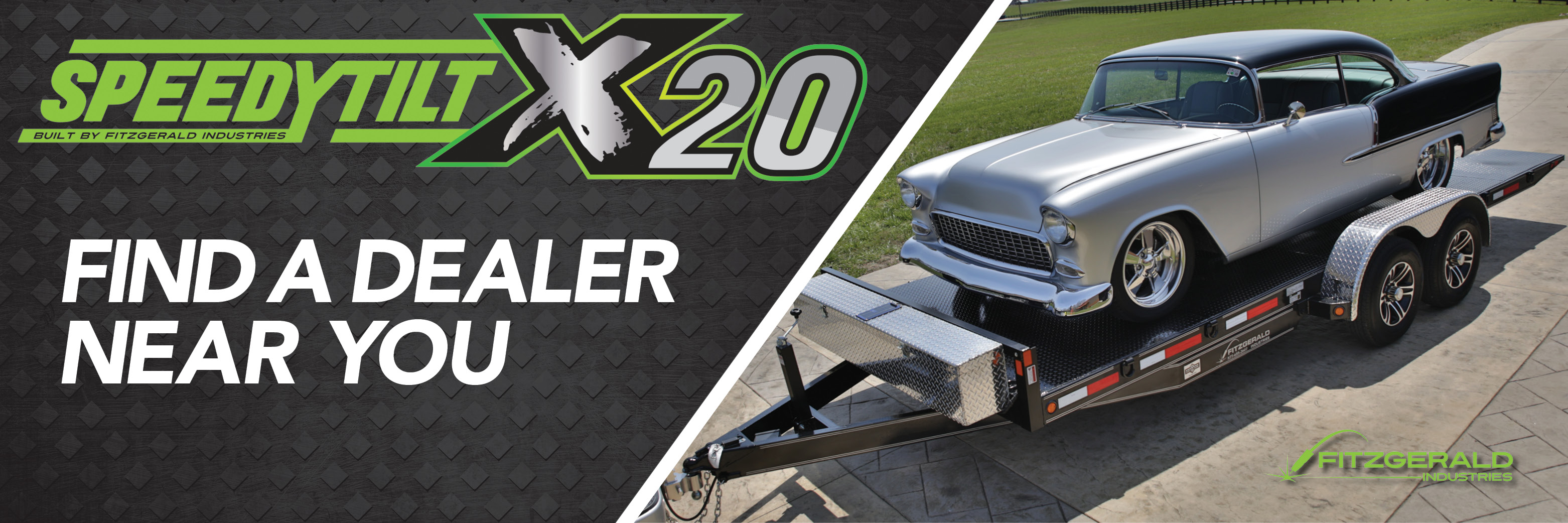 SpeedyTilt X20 trailer built by Fitzgerald Industries